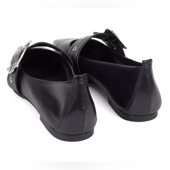 John Fluevog Vogettes Misty Slip-on Mary Jane Flats w/ Silver Buckles, Sz 10 - Picture 3 of 12